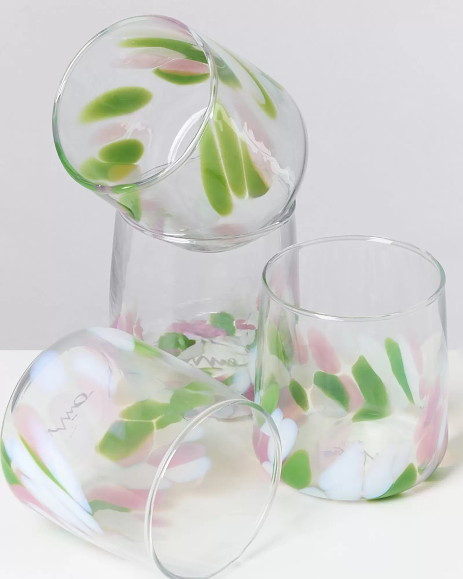 Motel a Miio Alegria - Glass Small Big Drops Pink Green drops rosa grün Hot