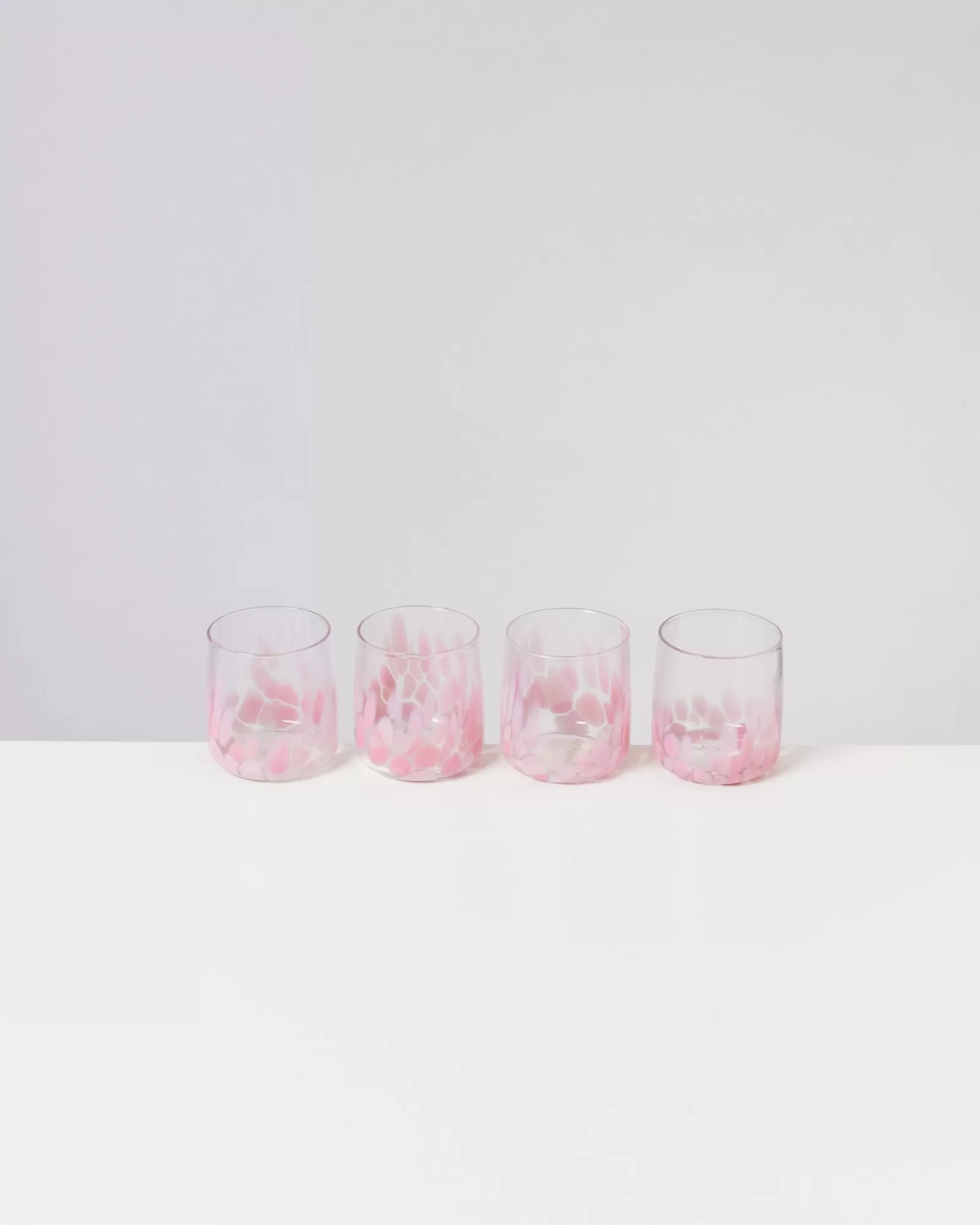 Motel a Miio Alegria - Set Of 4 Glasses Small Big Drops Pink big drops rosa Clearance