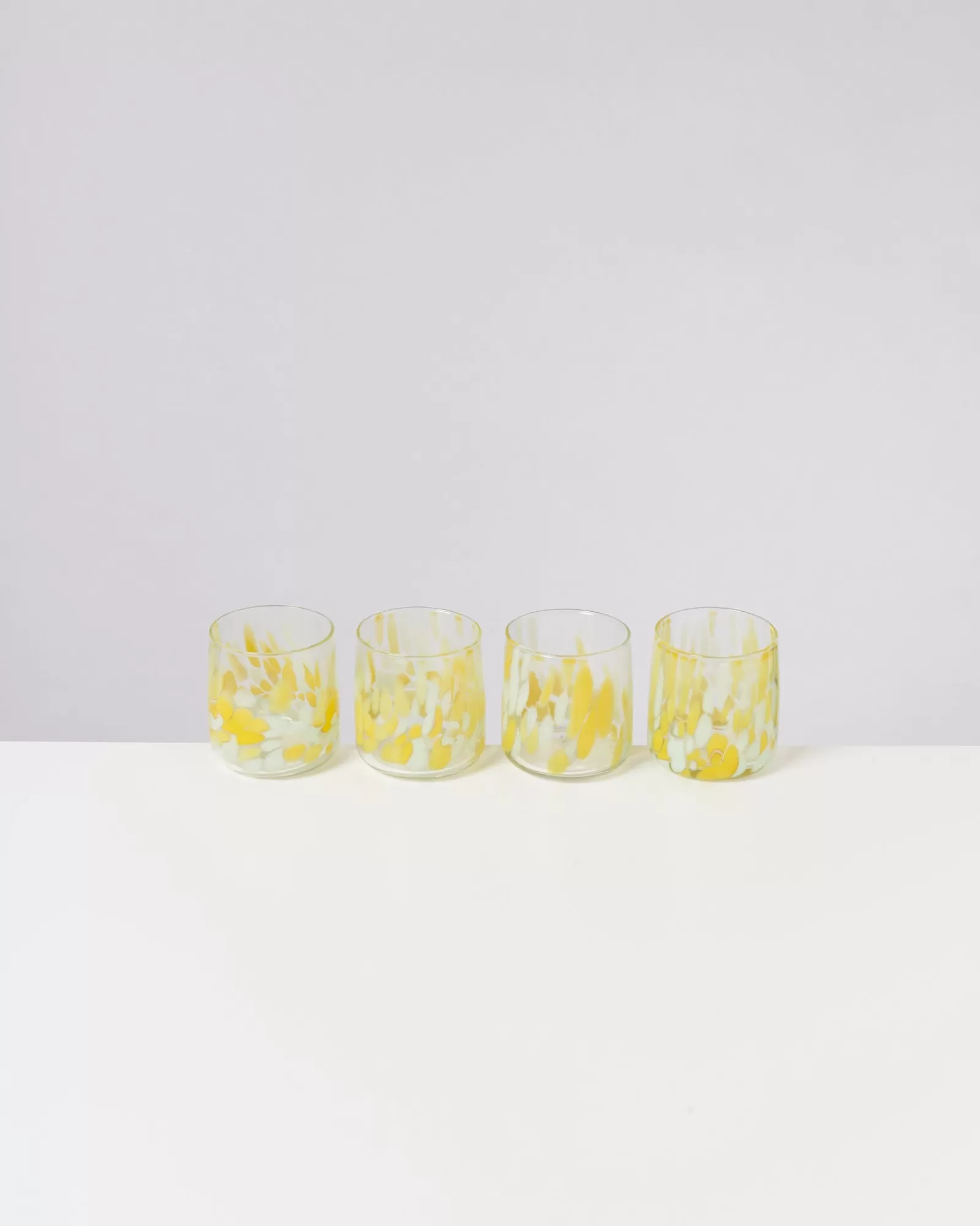 Motel a Miio Alegria - Set Of 4 Glasses Small big drops yellow Best Sale