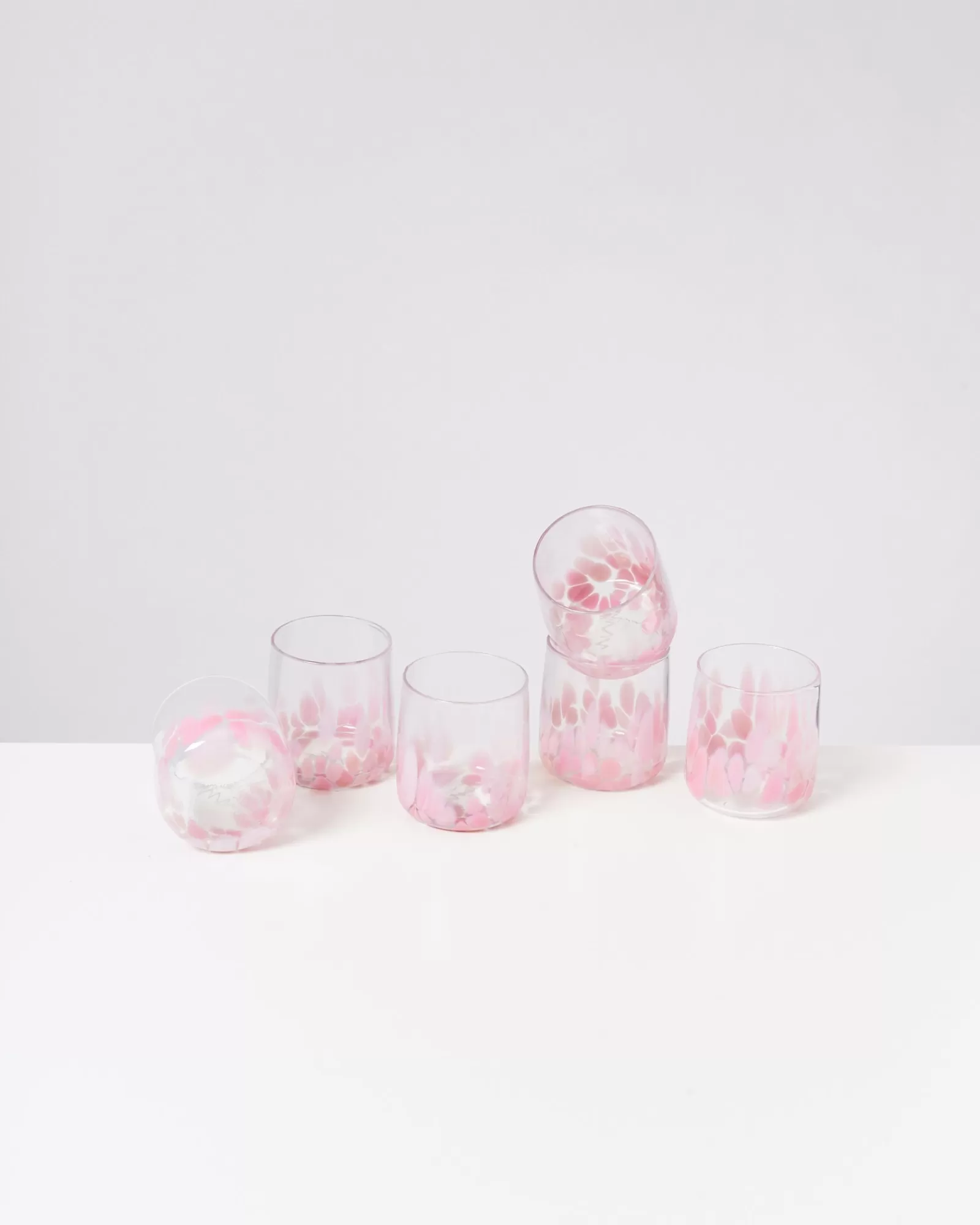 Motel a Miio Alegria - Set Of 6 Glasses Small Big Drops Pink big drops rosa Shop