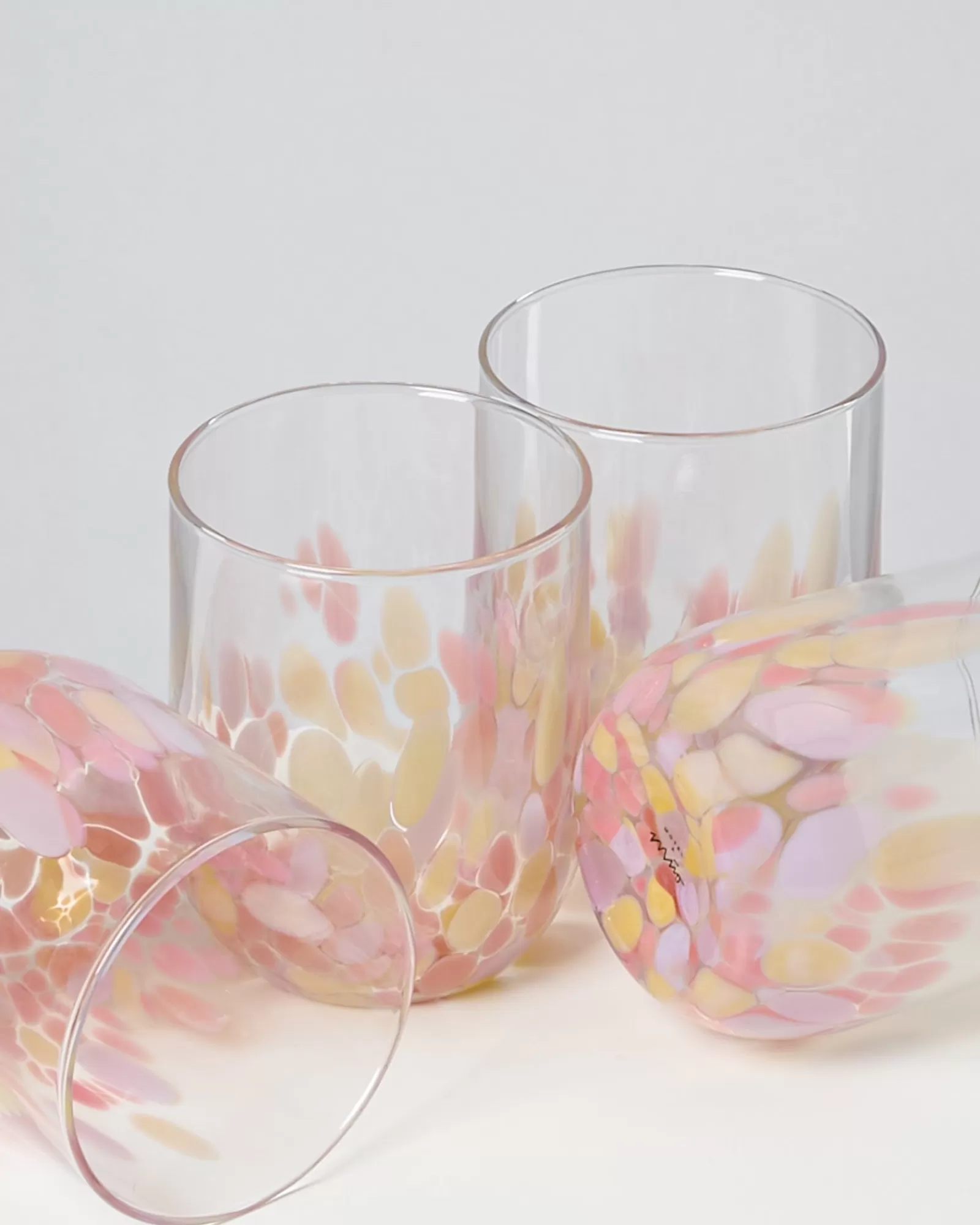 Motel a Miio Alegria Set Of 4 Glass Large drops pink sand Outlet
