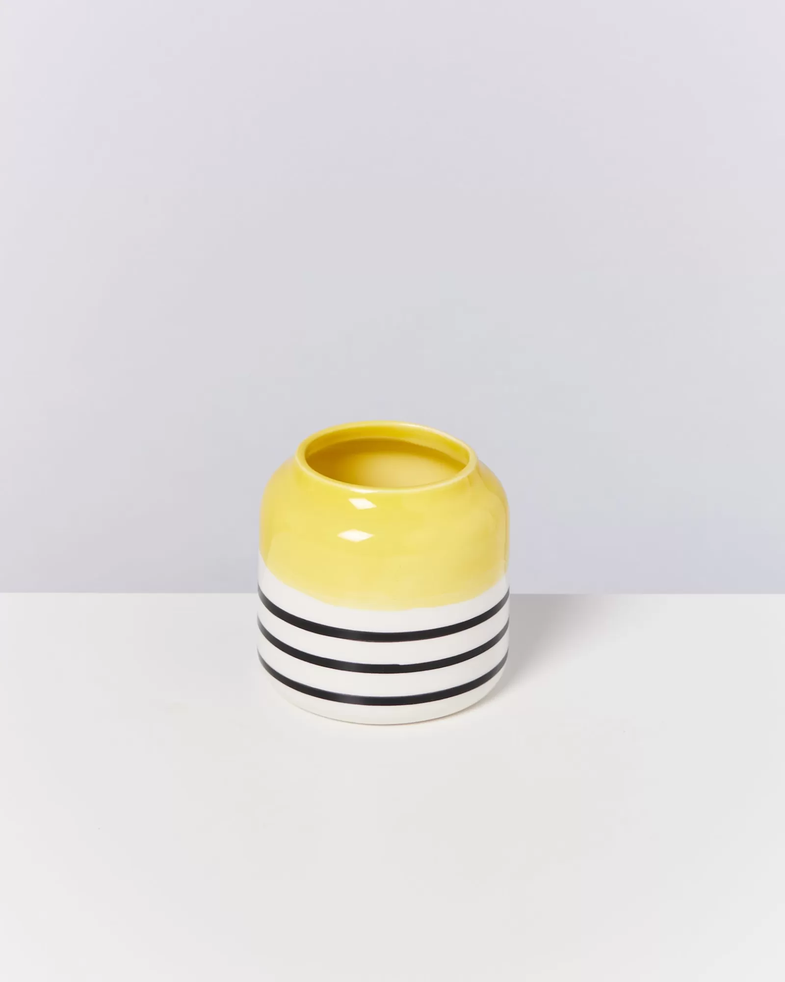 Motel a Miio Bebé Vase - Yellow Black Striped gelb schwarz gestreift Discount