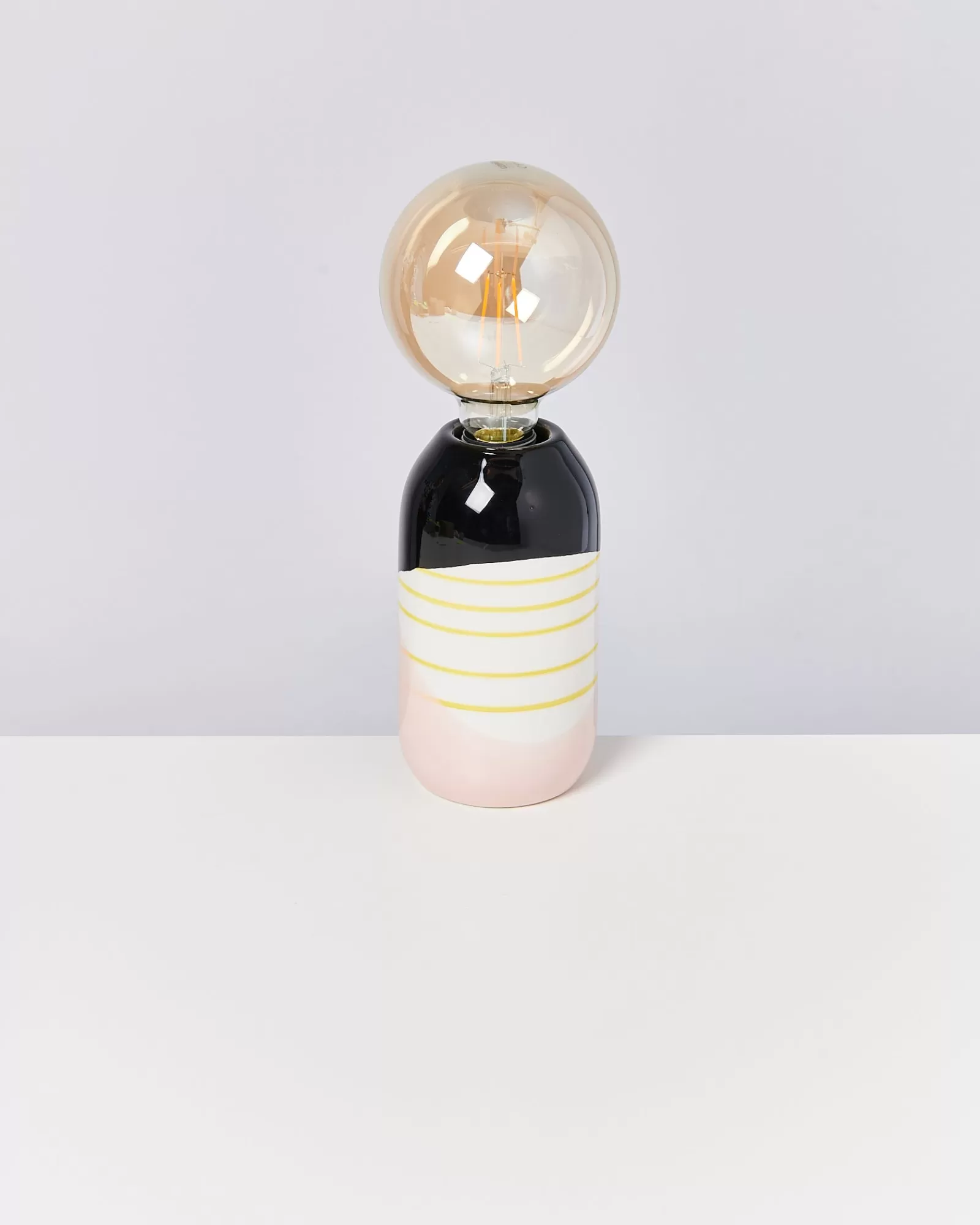 Motel a Miio Farol - Lamp Black Rose Yellow Striped black pink yellow striped Best Sale