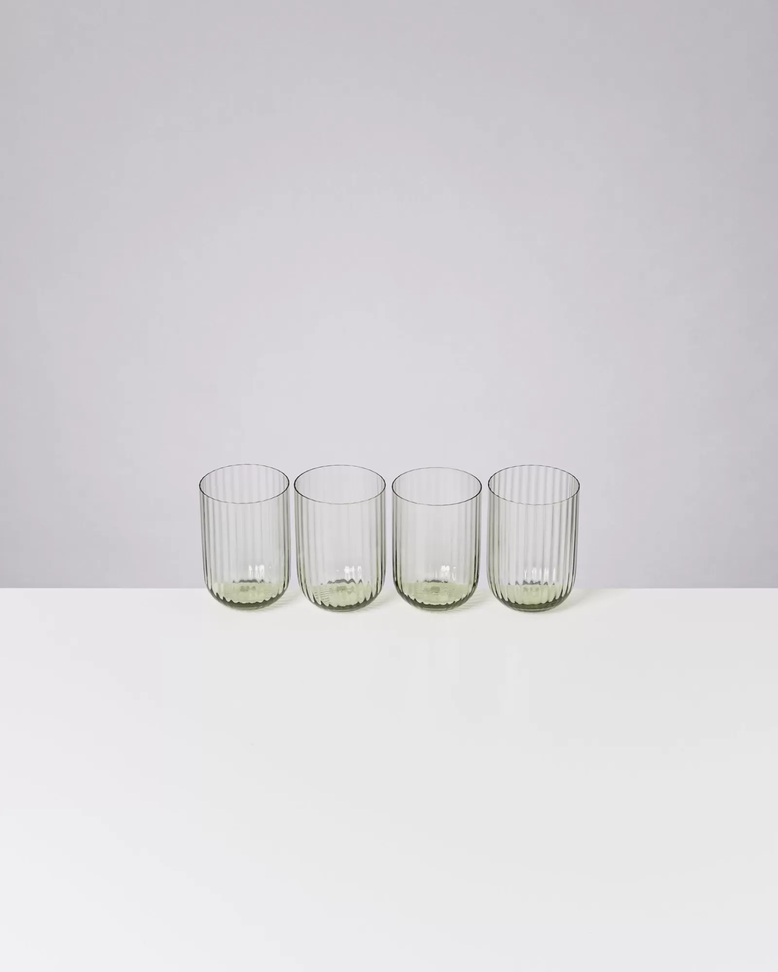 Motel a Miio Joia 4er Set Glas Riffled smaragd Hot