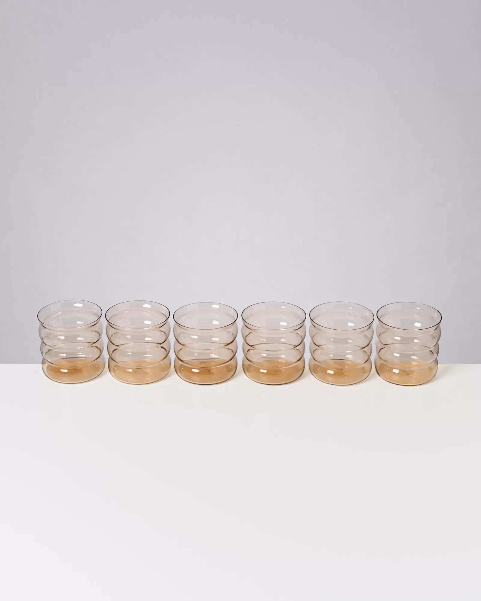 Motel a Miio Joia 6er Set Glas Bubble bronze Clearance