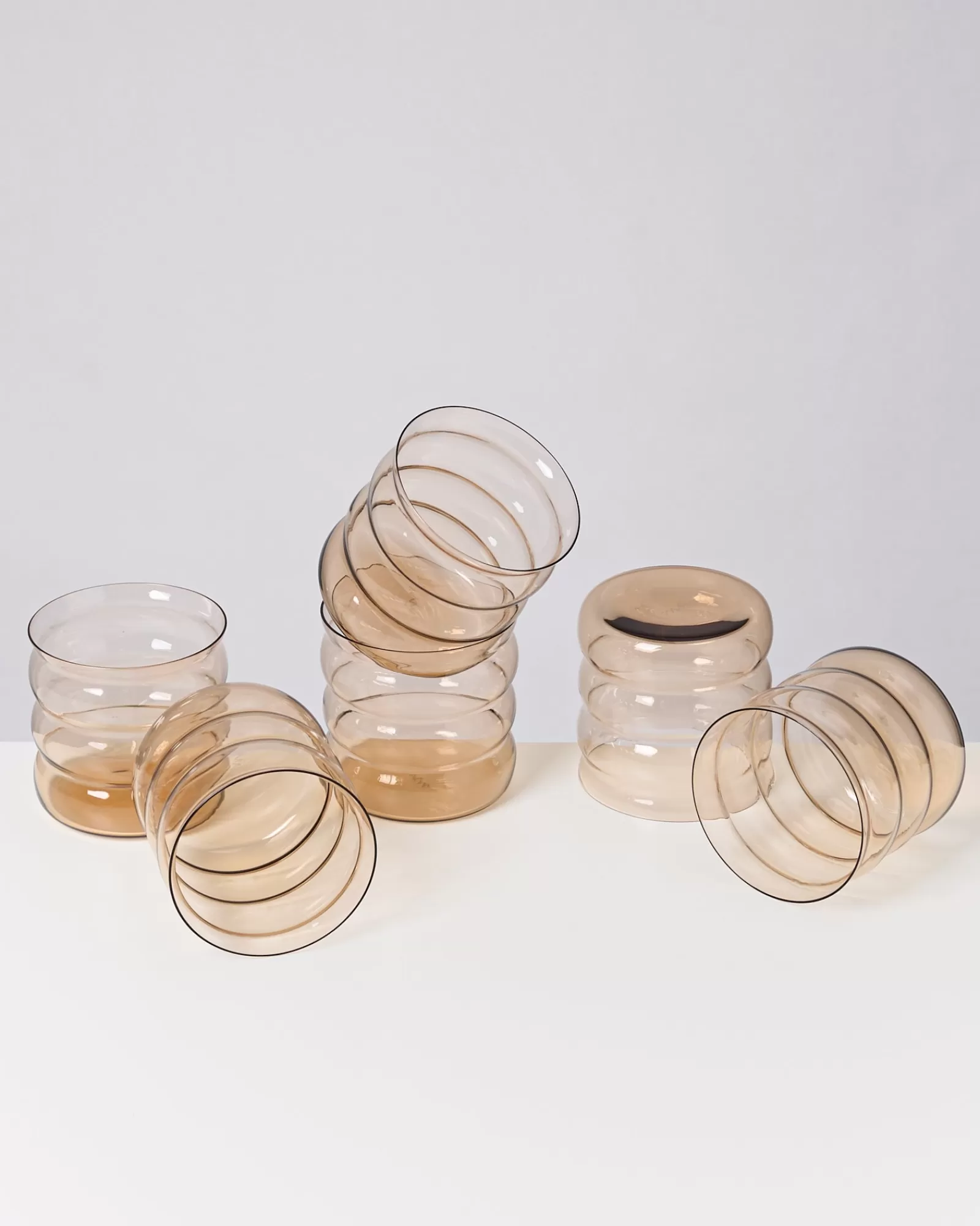 Motel a Miio Joia 6er Set Glas Bubble bronze Clearance
