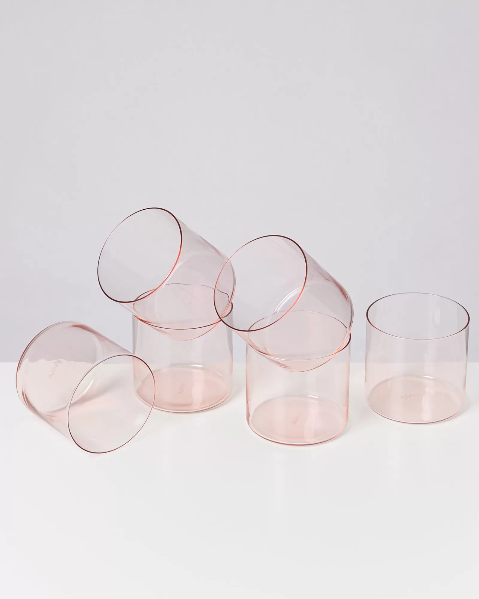Motel a Miio Joia 6er Set Glas Klein pink opal Clearance