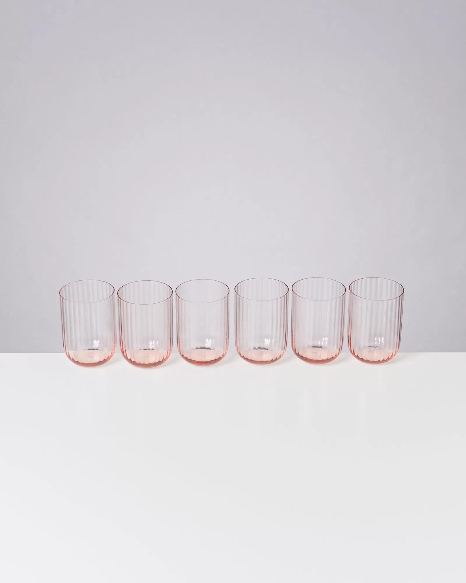 Motel a Miio Joia 6er Set Glas Riffled pink opal Shop