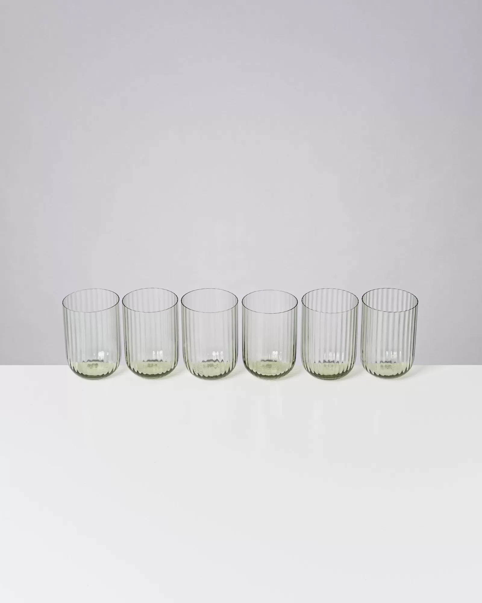 Motel a Miio Joia 6er Set Glas Riffled smaragd Cheap