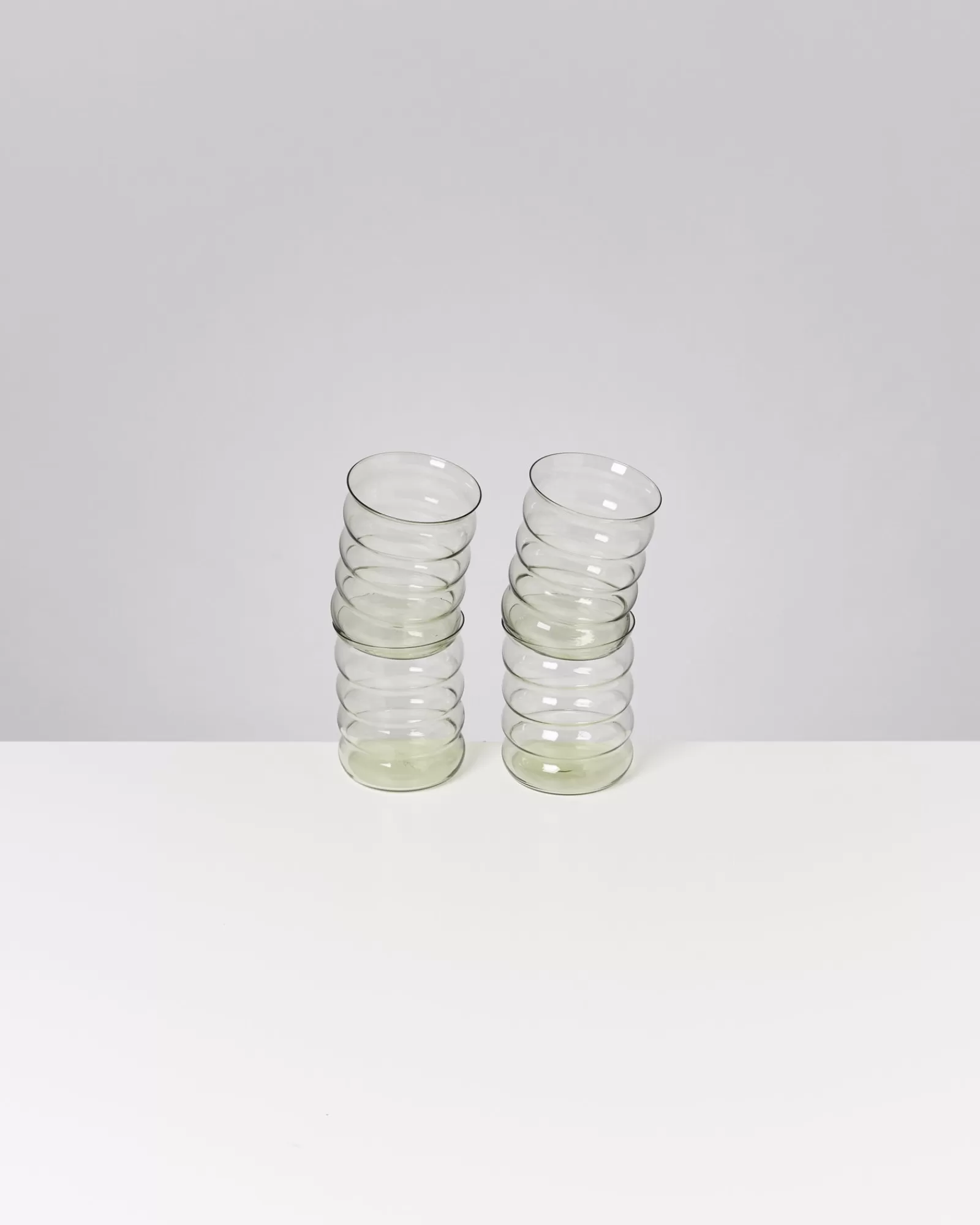 Motel a Miio Joia - Set Of 4 Glasses Large Bubble Emerald smaragd New