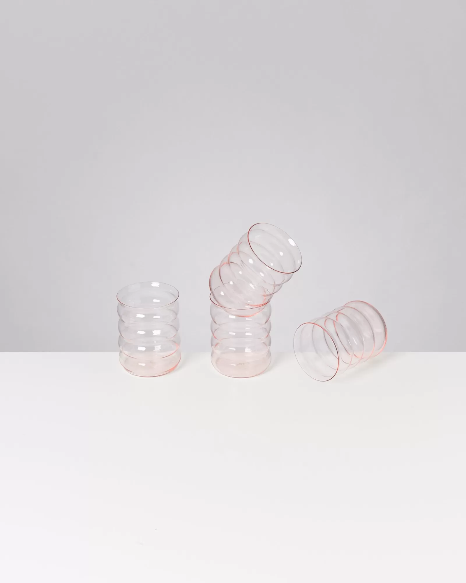 Motel a Miio Joia - Set Of 4 Glasses Large Bubble pink opal Outlet