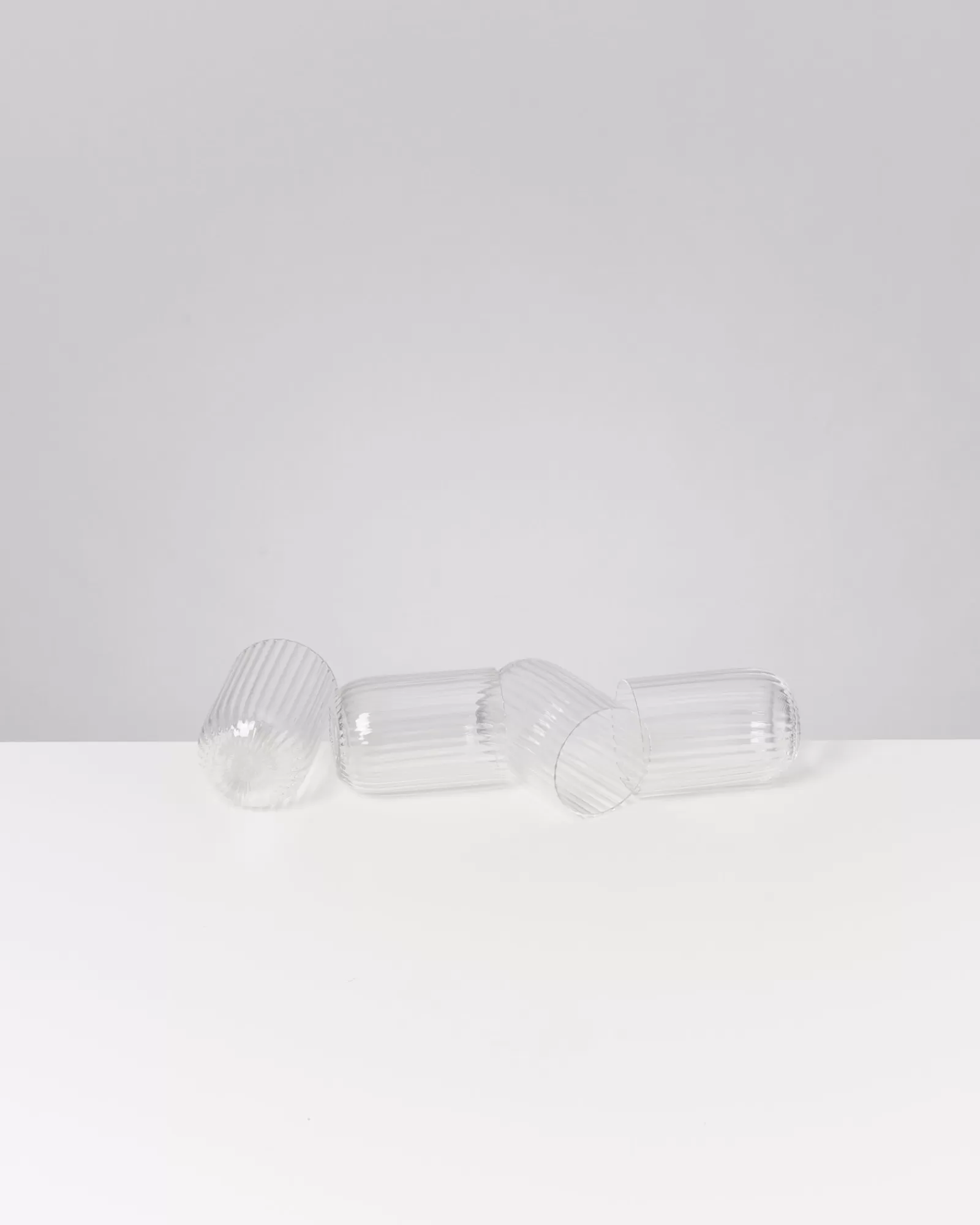 Motel a Miio Joia - Set Of 4 Glasses Riffled Classic transparent Online