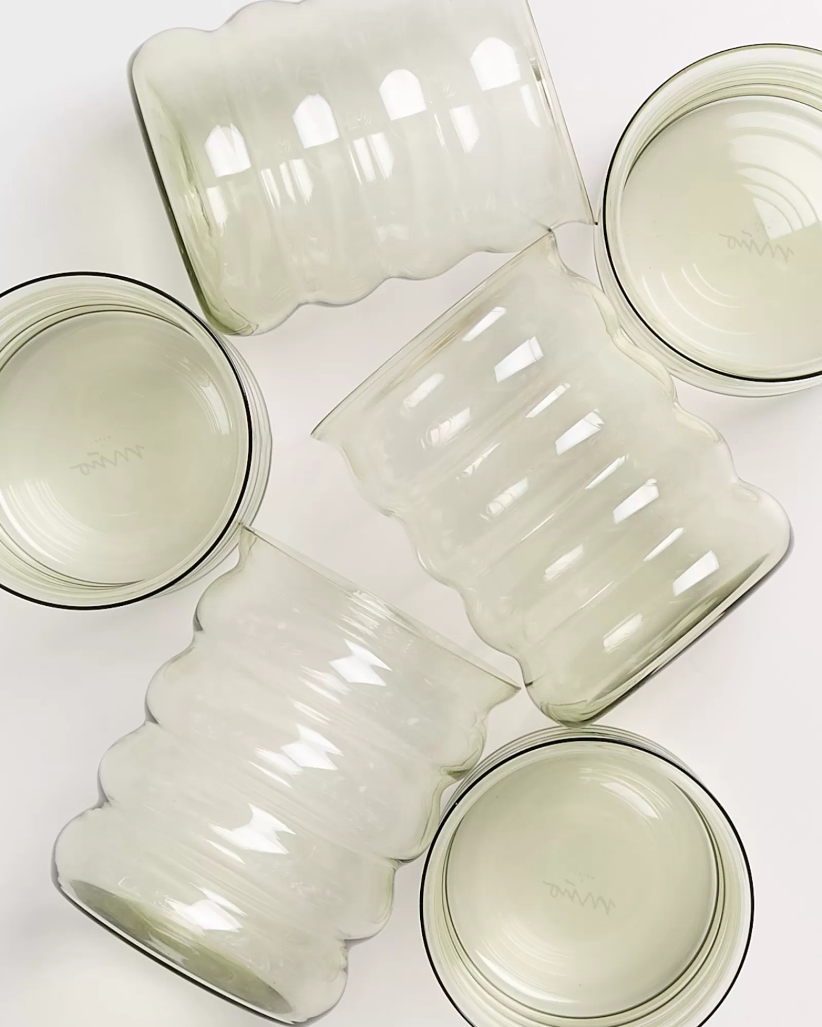 Motel a Miio Joia - Set Of 6 Glasses Large Bubble Emerald smaragd Outlet