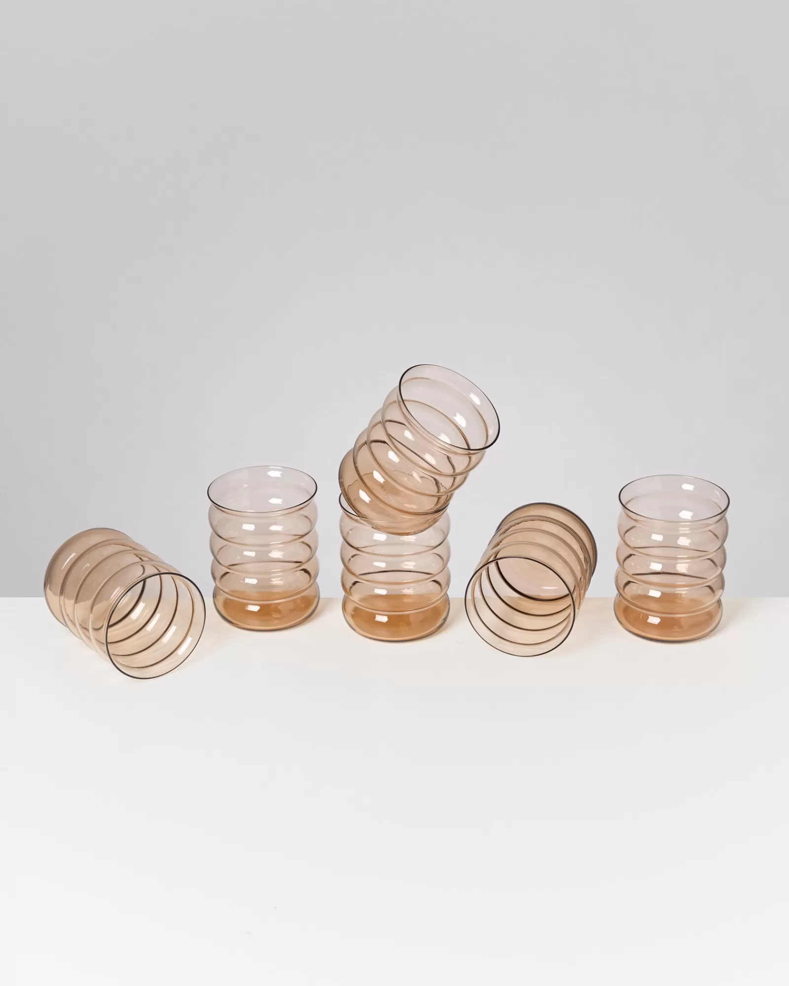 Motel a Miio Joia -Set Of 6 Glasses Large Bubble bronze Cheap