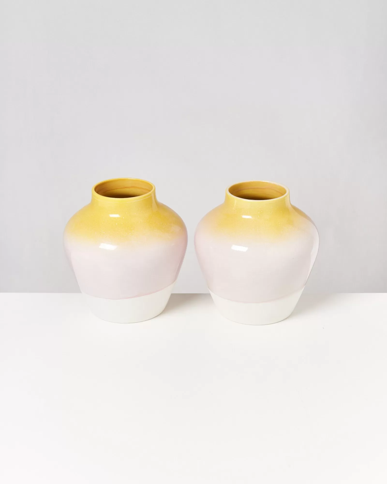 Motel a Miio Madalin Vase - Yellow Rose Speckled yellow speckled with pink Outlet
