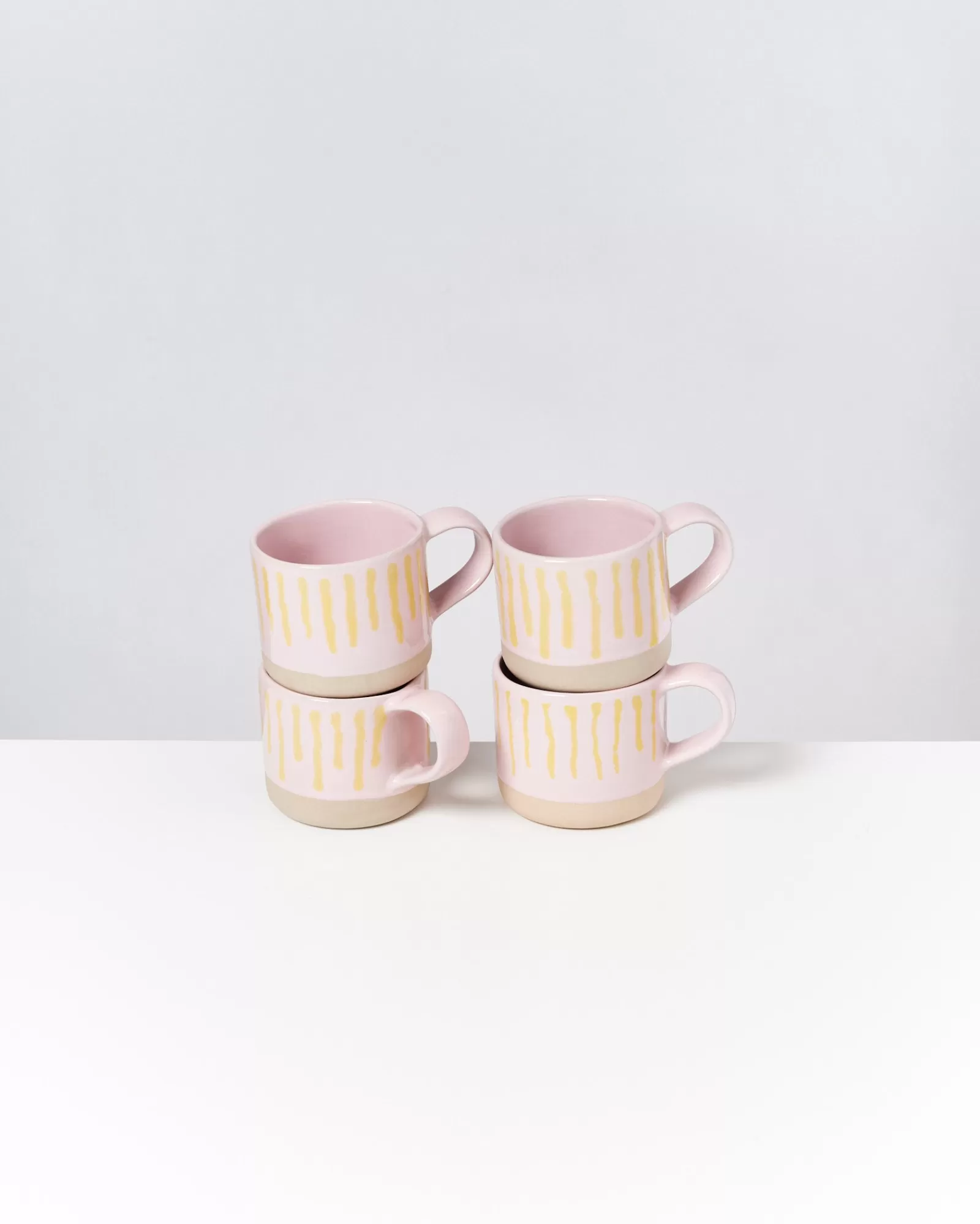 Motel a Miio Nódoa - Mug pink yellow striped Best Sale