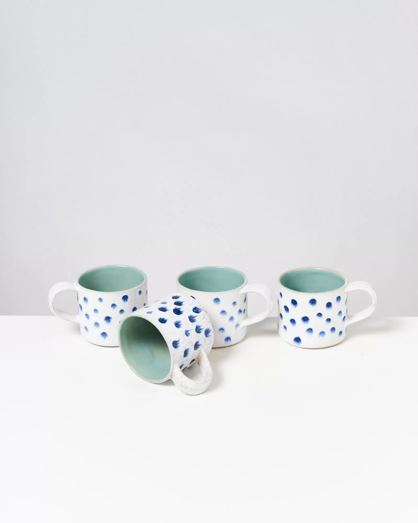 Motel a Miio Nódoa - Set Of 4 Mugs Mint With Dots mint mit Punkten Cheap