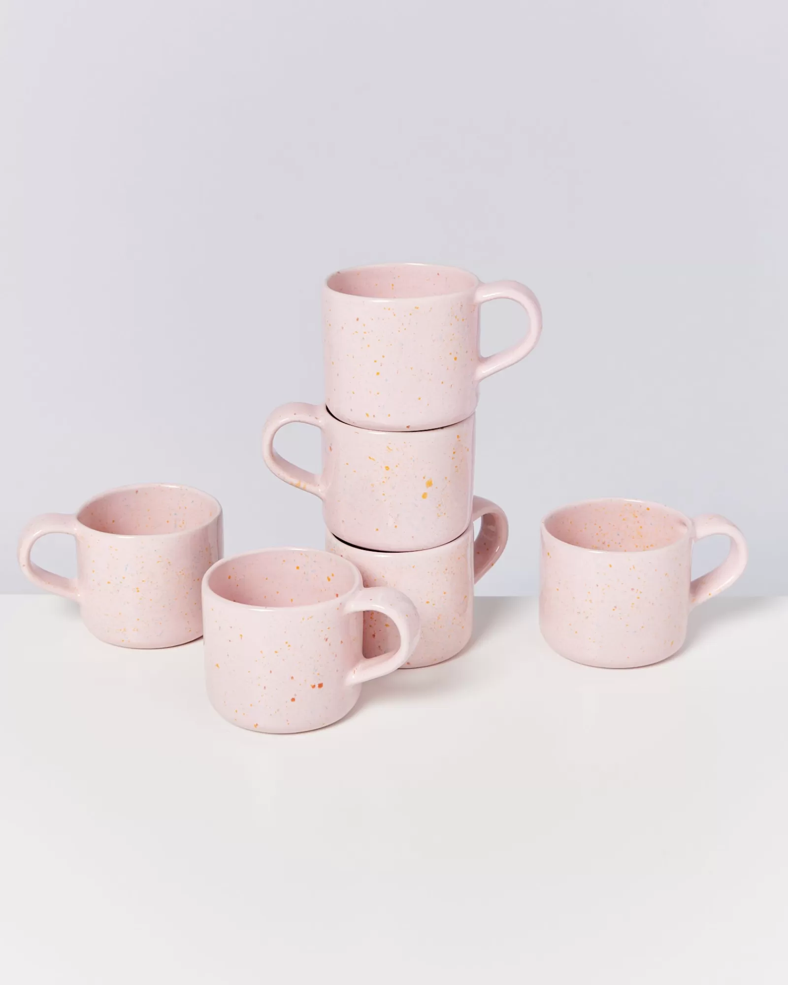 Motel a Miio Nódoa - Set Of 6 Mugs Pink Speckles rosa gesprenkelt Best Sale