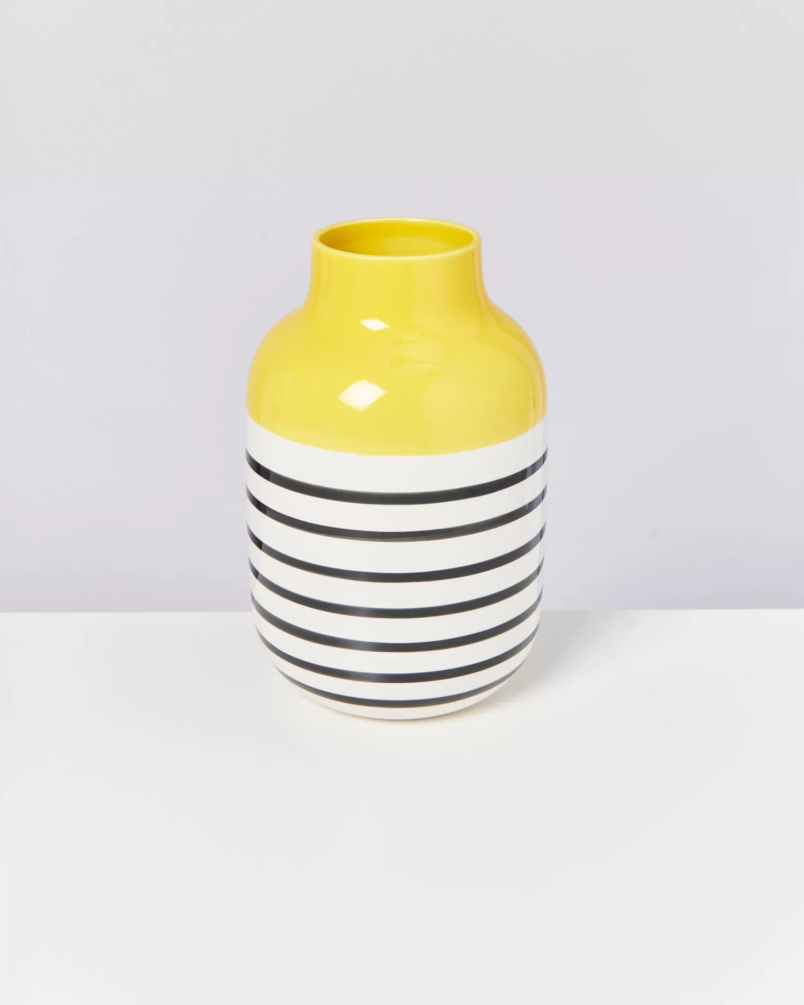 Motel a Miio Nuno Vase L - Yellow yellow black striped Online