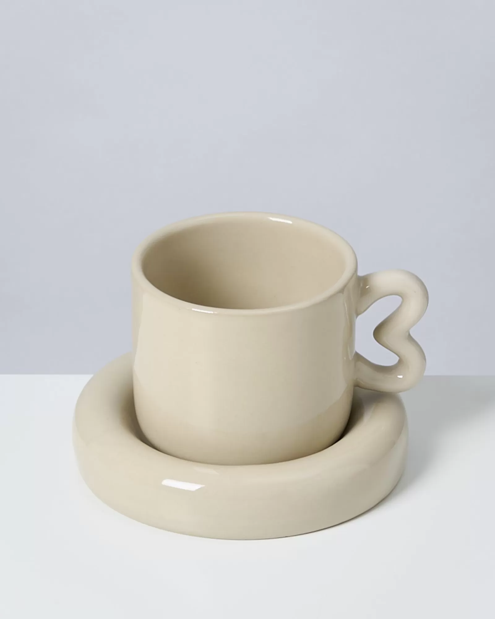 Motel a Miio Seia Cup & Saucer With Heart sand Flash Sale